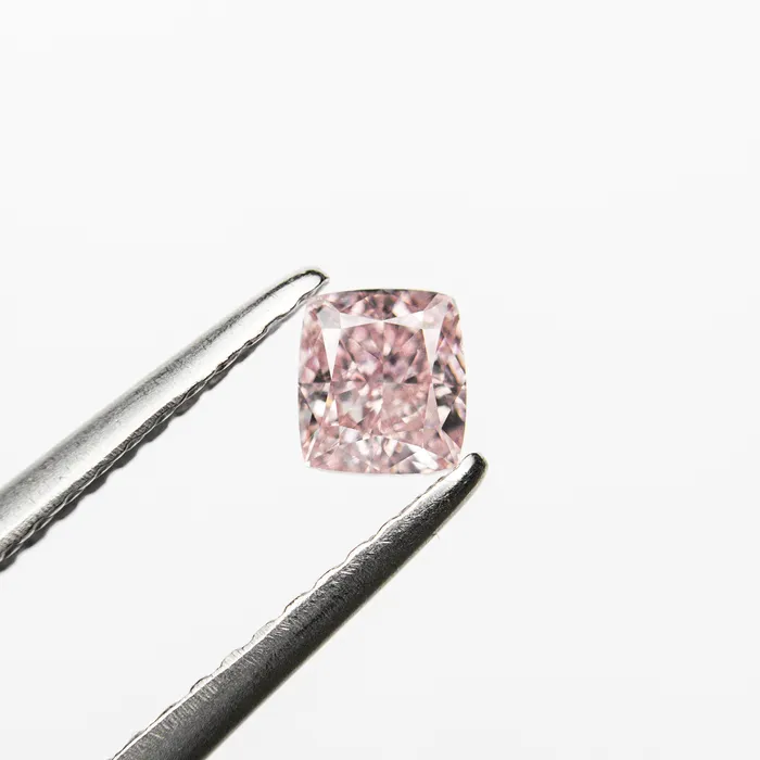 037ct 402x360x265mm GIA SI2 Fancy Pink Cushion Brilliant 2414101 Misfit Diamonds Earrings