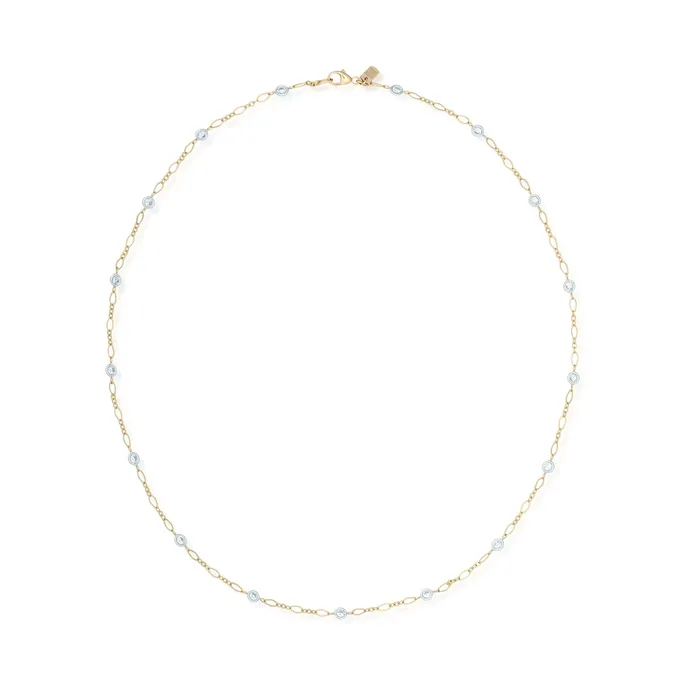 135 Carat Diamond Station Necklace Stephen Silver Fine Jewelry Necklaces