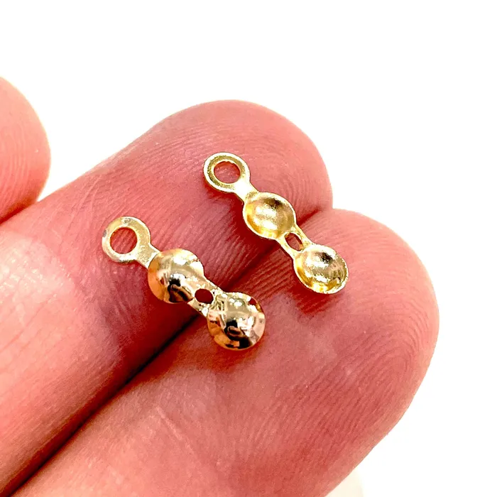 24K Gold Plated Single Loop Bead Tip Clamshells Fold Over Crimp Bead Knot Tip Cover Ends Knot Covers Peppy Beads Earrings 24K Gold Plated Single Loop Bead Tip Clamshells Fold Over Crimp Bead Knot Tip Cover Ends Knot Covers Peppy Beads Earrings
