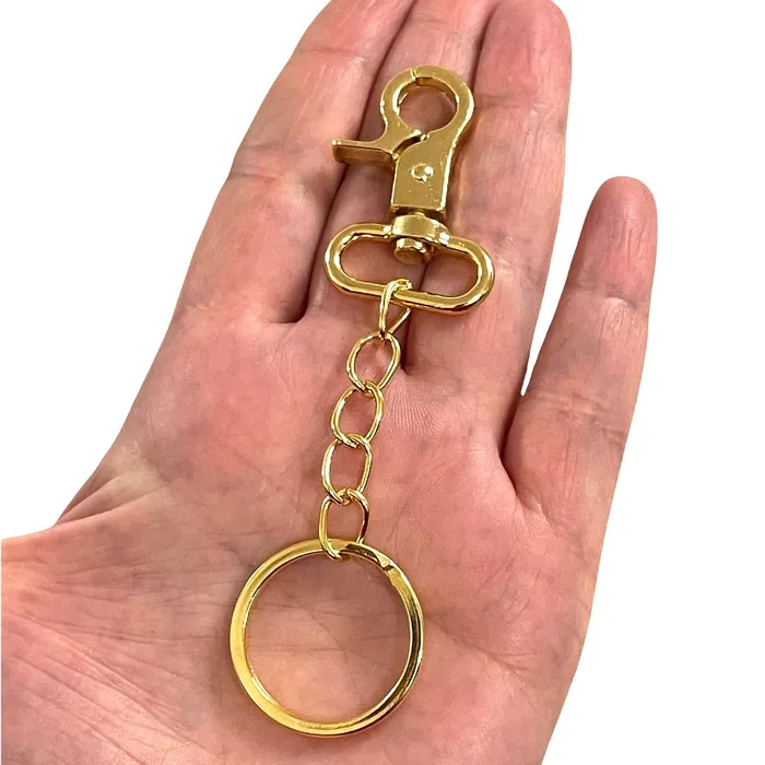 24Kt Gold Plated KeyringKeychains with Large Swivel Clasp Peppy Beads Necklaces 24Kt Gold Plated KeyringKeychains with Large Swivel Clasp Peppy Beads Necklaces