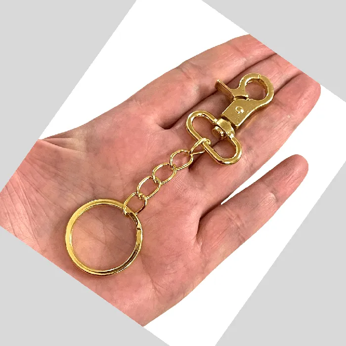 24Kt Gold Plated KeyringKeychains with Large Swivel Clasp Peppy Beads Necklaces 24Kt Gold Plated KeyringKeychains with Large Swivel Clasp Peppy Beads Necklaces