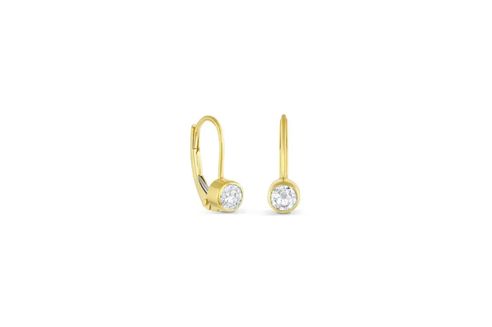 4mm Solitaire Diamond Drop Earrings Honey Jewelry Co Earrings