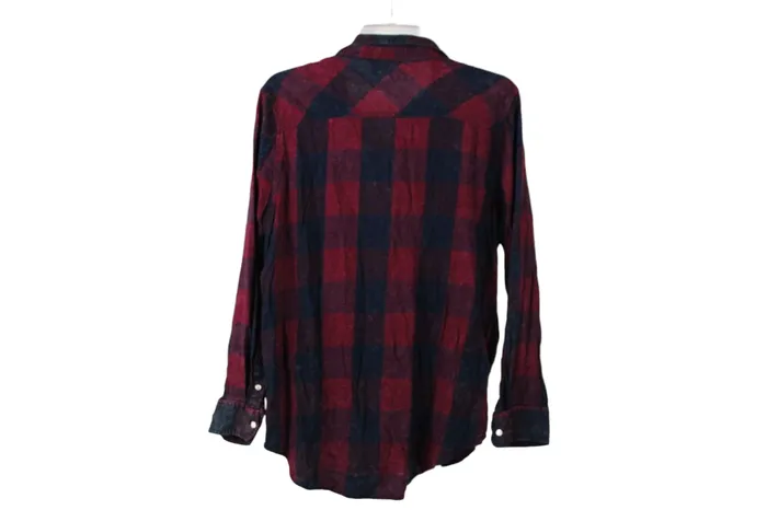 Aeropostale Rings Aeropostale Soft Blue Red Plaid Shirt M