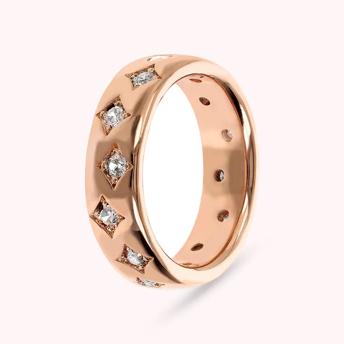 Anello Fedina toile con Punti Luce in Cubic Zirconia Bronzallure Earrings