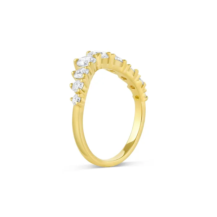 Arched Diamond Band Lab Grown Consider Bridal Rings Arched Diamond Band Lab Grown Consider Bridal Rings