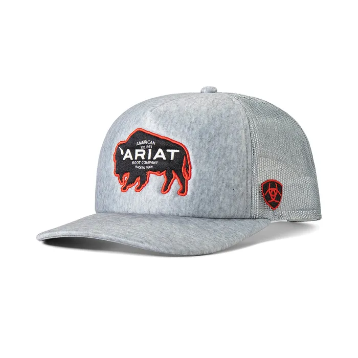 ARIAT MENS BUFFALO SILHOUETTE CAP HEATHER CHARCOAL M F WESTERN PRODUCTION INC Earrings ARIAT MENS BUFFALO SILHOUETTE CAP HEATHER CHARCOAL M F WESTERN PRODUCTION INC Earrings