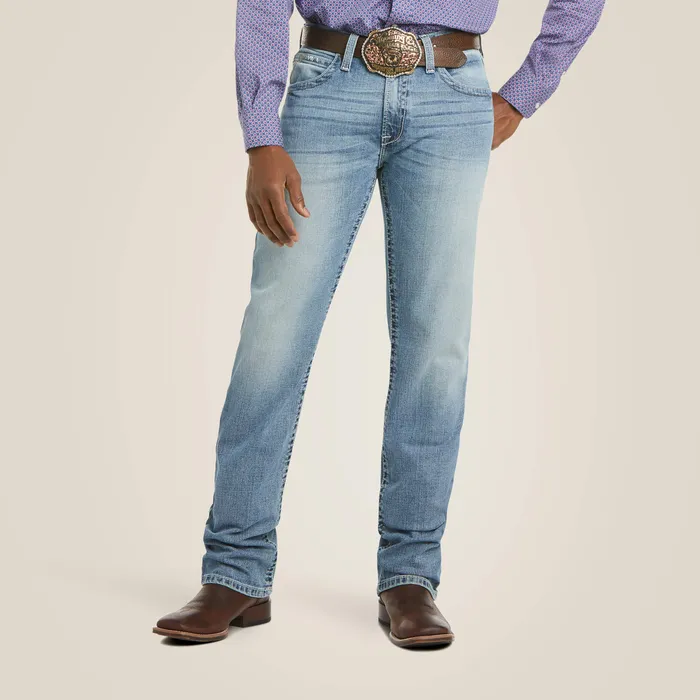ARIAT MENS CLOTHING ARIAT MENS M2 RELAXED STIRLING STRETCH BOOT CUT JEAN SHASTA Rings