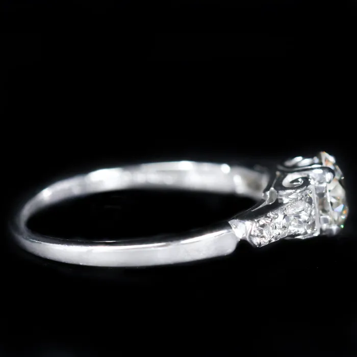 Art Deco 069 Carat Old European Cut Diamond Engagement Ring Jack Weir and Sons Inc Rings