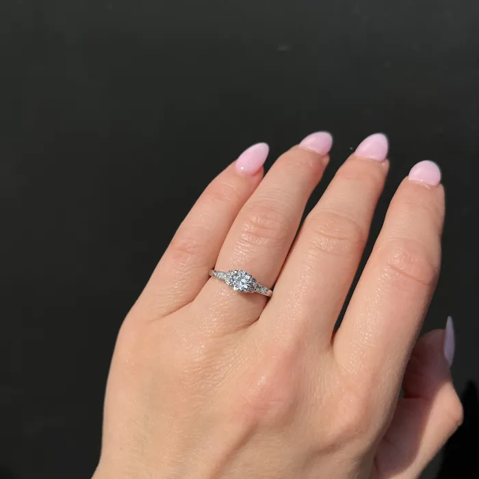 Art Deco 069 Carat Old European Cut Diamond Engagement Ring Jack Weir and Sons Inc Rings