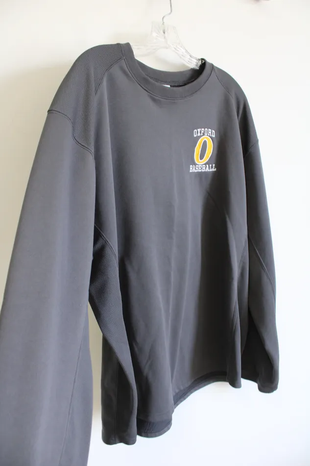 Badger Earrings Badger Oxford Baseball Gray Sweatshirt XL
