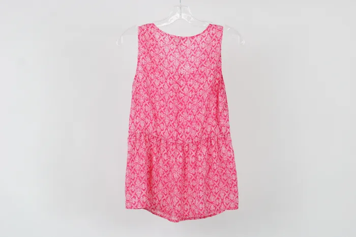 Banana Republic Pink Patterned Tank Top XS Banana Republic Earrings