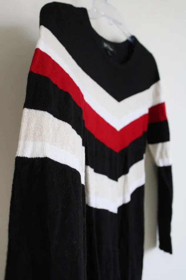 BCX BCX Black Knit Striped Dress S Rings