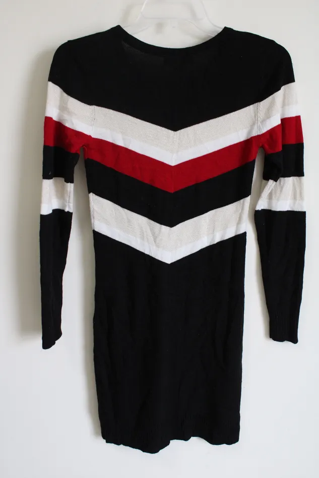 BCX BCX Black Knit Striped Dress S Rings