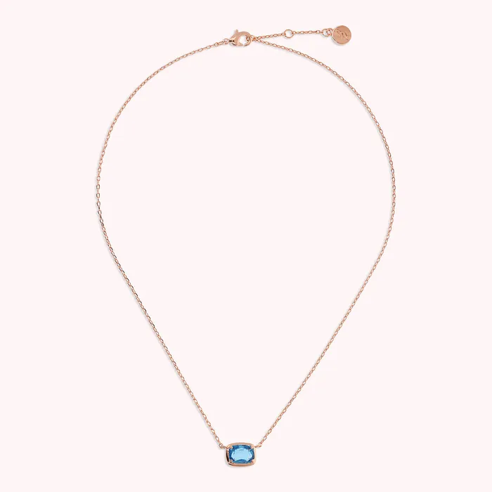 Bronzallure Earrings Collana Catena Forzatina con Prisma Gem a Baguette