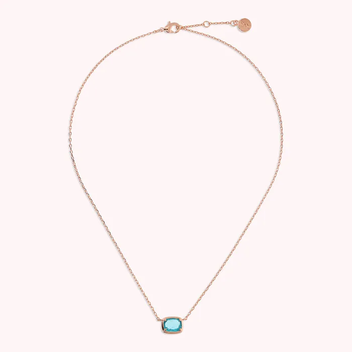 Bronzallure Earrings Collana Catena Forzatina con Prisma Gem a Baguette