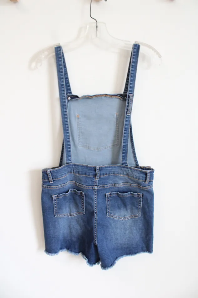 Cat Jack Necklaces Cat Jack Denim Embroidered Overall Shorts Youth XL 1416