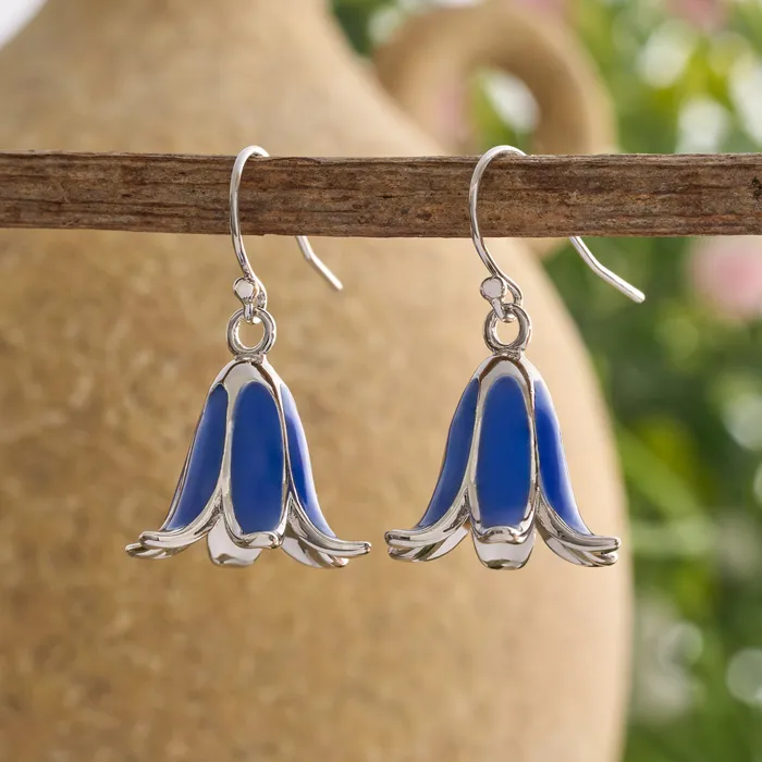 Chadds Ford Jewelry Bluebell Flower Earrings Earrings