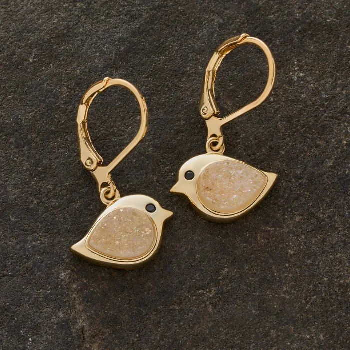 Chadds Ford Jewelry Earrings Drusy Birdie Gift Set