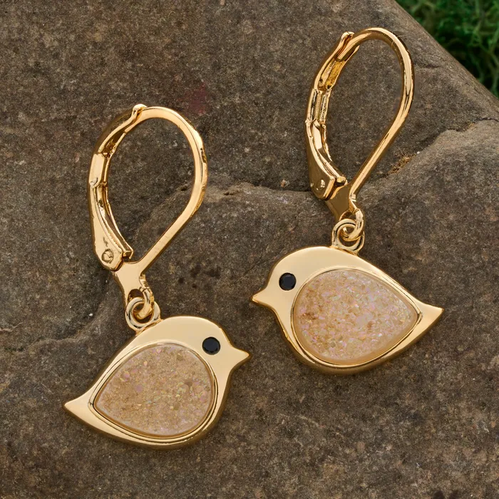 Chadds Ford Jewelry Earrings Drusy Birdie Gift Set