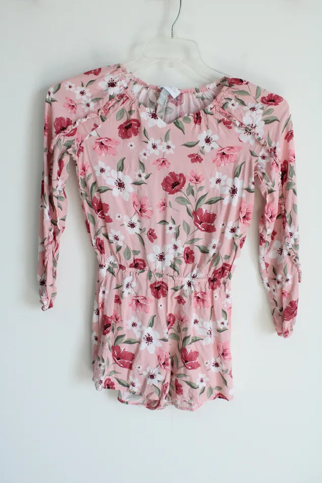 Childrens Place Childrens Place Pink Floral Romper 1012 Earrings