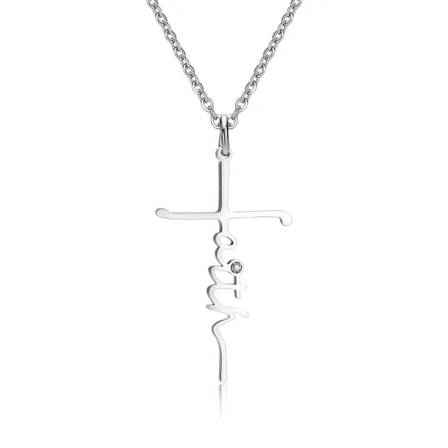 Christian Faith Cross Necklace Lords Guidance Necklaces
