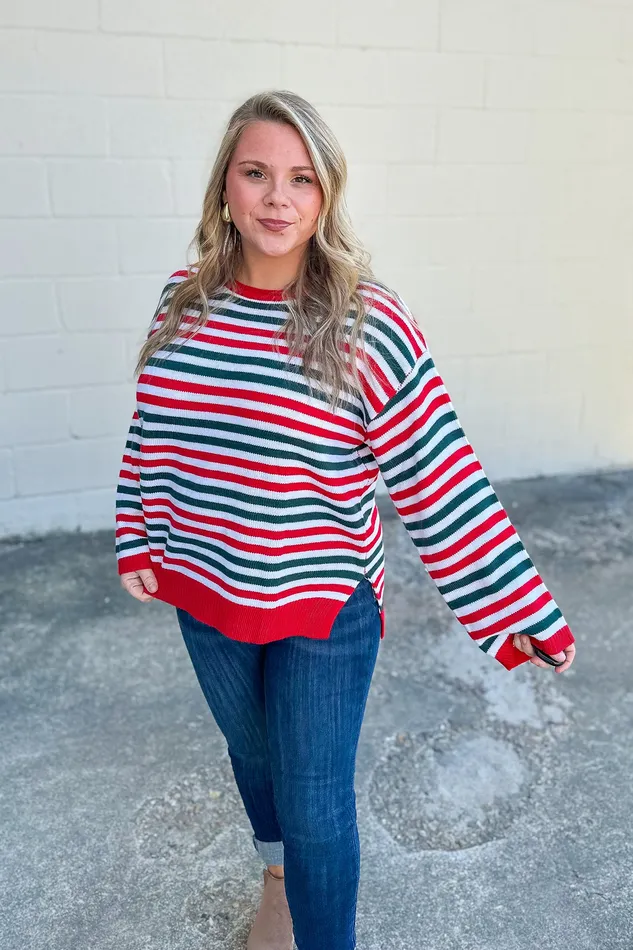 Christmas Delight Stripe Sweater Haptics Necklaces
