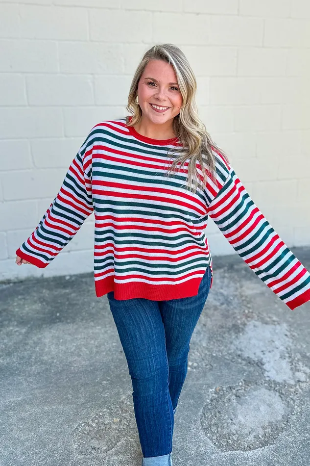 Christmas Delight Stripe Sweater Haptics Necklaces