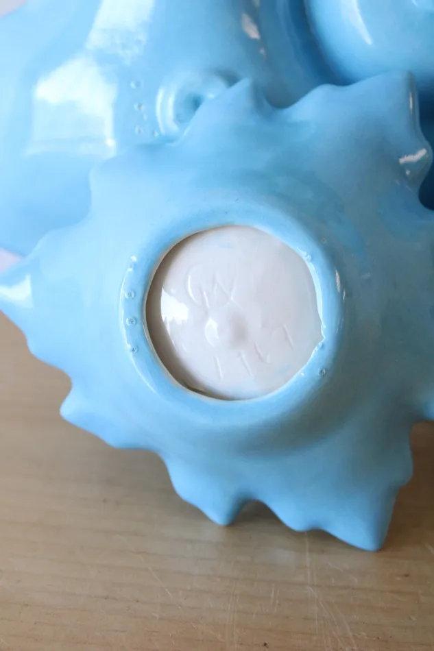 CM 1967 Blue Leaf Ceramic 2 Piece Tray Jubilee Thrift Rings