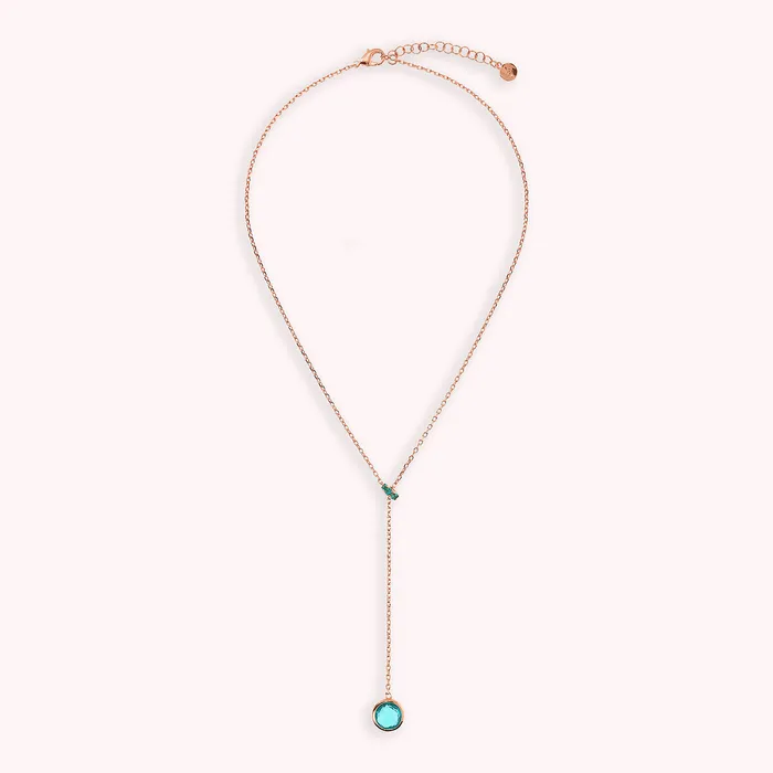 Collana a Cravatta con Rondella in Pav e Pendente in Prisma Gem Tonda Bronzallure Earrings