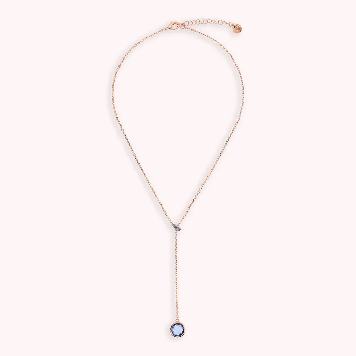 Collana a Cravatta con Rondella in Pav e Pendente in Prisma Gem Tonda Bronzallure Earrings