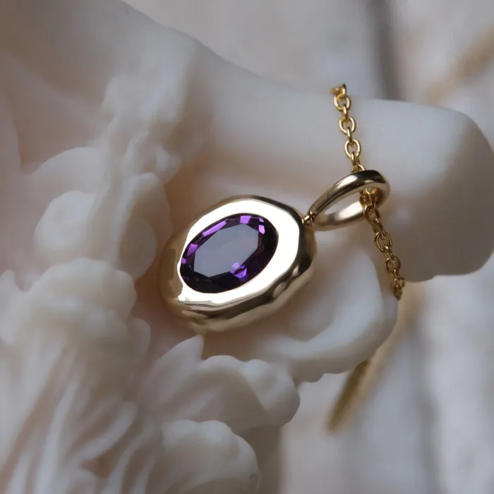 COMMON ERA Necklaces Molten Heirloom Pendant Amethyst