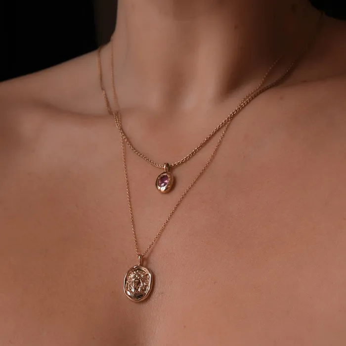COMMON ERA Necklaces Molten Heirloom Pendant Amethyst