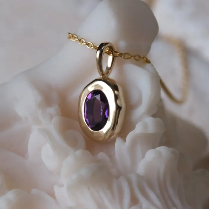 COMMON ERA Necklaces Molten Heirloom Pendant Amethyst