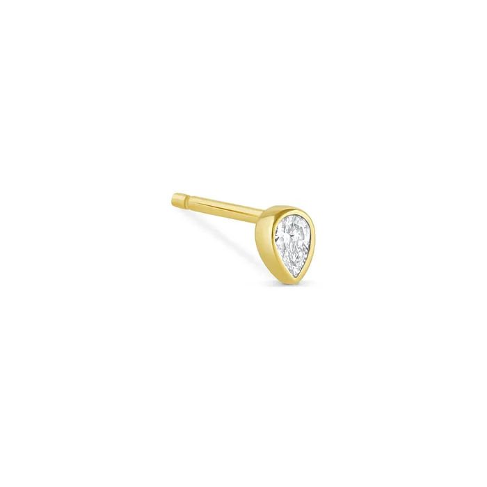 Consider the Wldflwrs Earrings Pear Diamond Bezel Stud Earrings