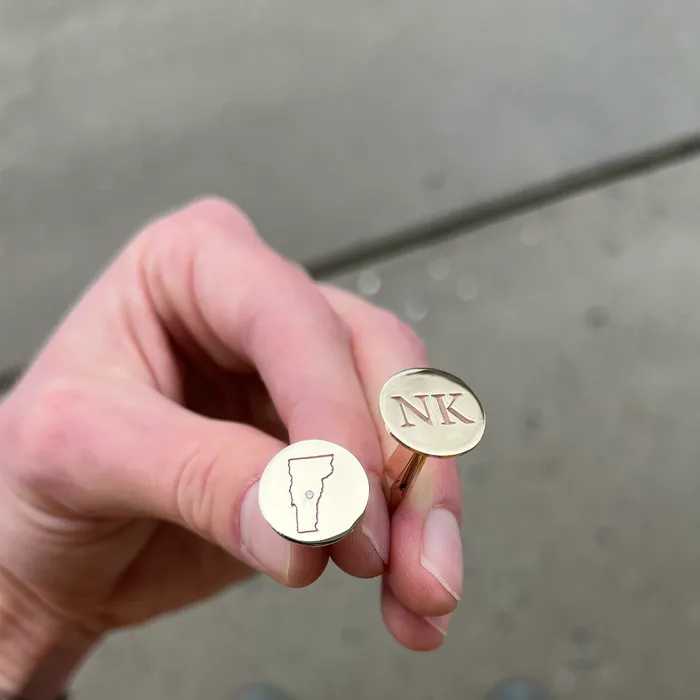 Consider the Wldflwrs Earrings Solid Gold Cuff Links