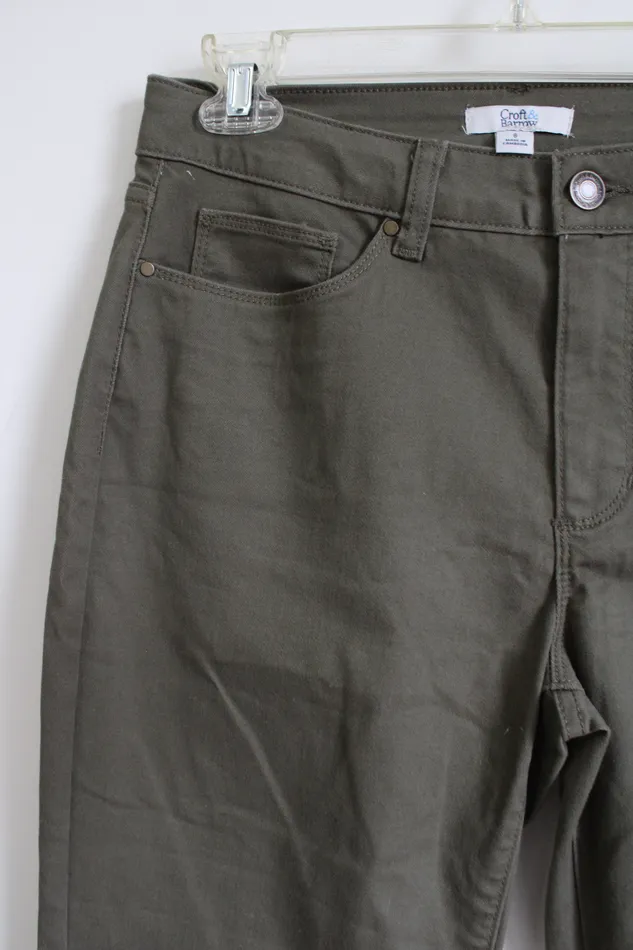 Croft Barrow Rings NEW Croft and Barrow Classic Stretch Green Capri 8