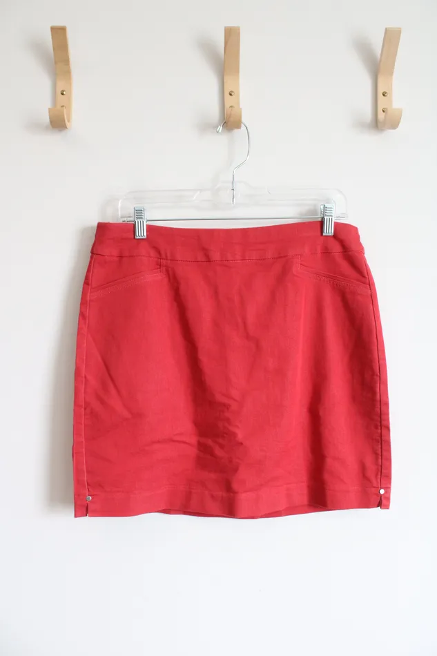 Croft Barrow The Effortless Stretch Red Skort 10 Reg Croft Barrow Earrings