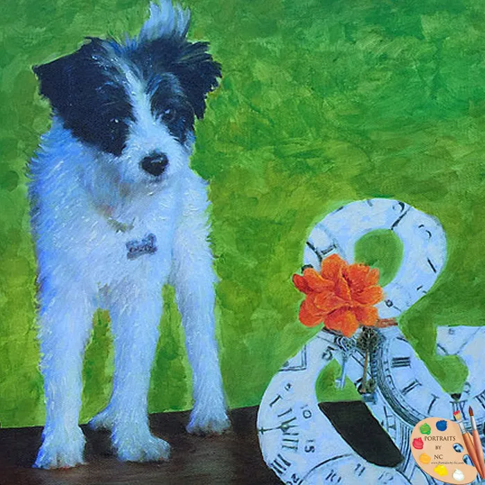 Custom Dog Portrait Painted Pet Portraits Portraits by NC Necklaces