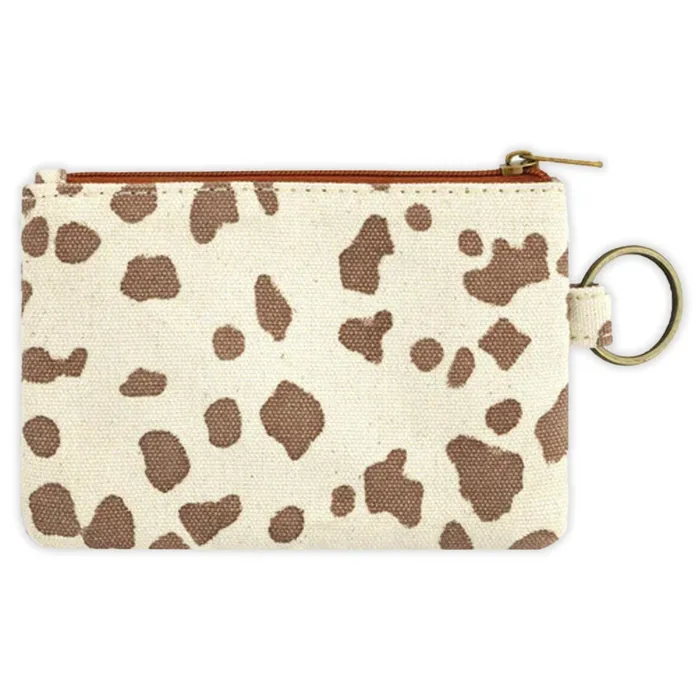 DEMDACO Earrings JOYN Cotton ID Holder Camel Spots