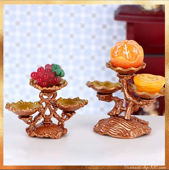 Dessert Fruit or Cake Stand Dollhouse 112 scale Accessory DSERS Earrings