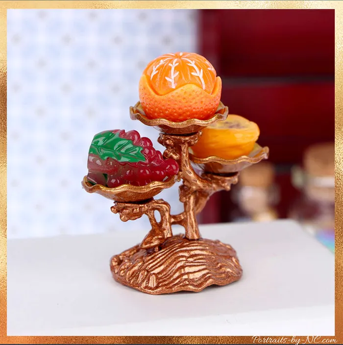 Dessert Fruit or Cake Stand Dollhouse 112 scale Accessory DSERS Earrings