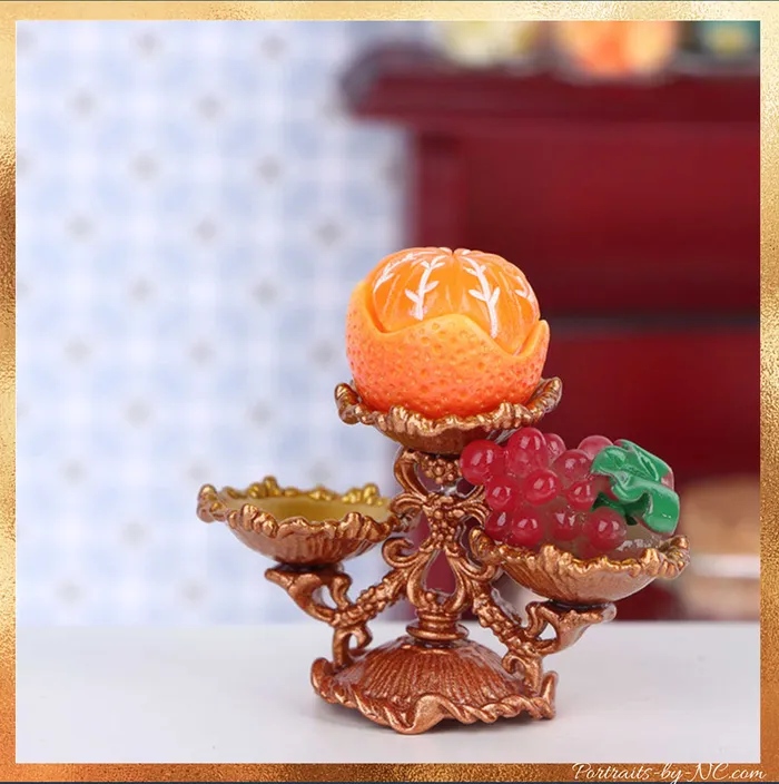 Dessert Fruit or Cake Stand Dollhouse 112 scale Accessory DSERS Earrings