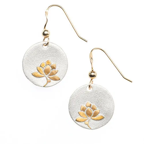 DharmaCrafts Earrings Golden Lotus Earrings