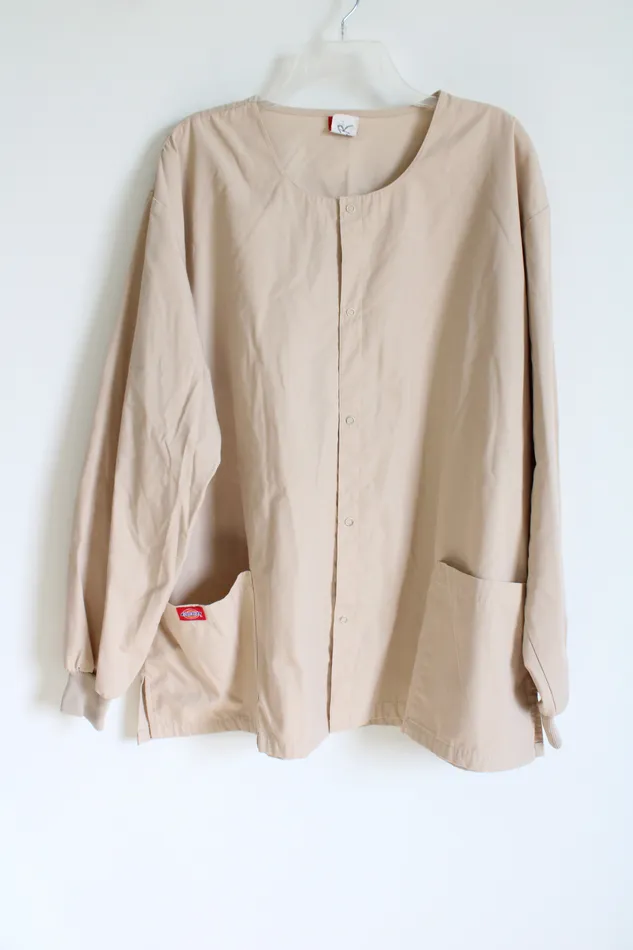 Dickies Earrings Dickies Tan Scrub Button Down Shirt 2XL
