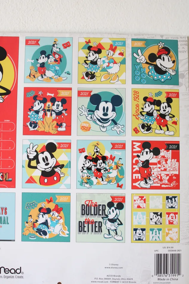Disney Earrings Disney Mickey Oh Boy 16Month 2021 Calendar