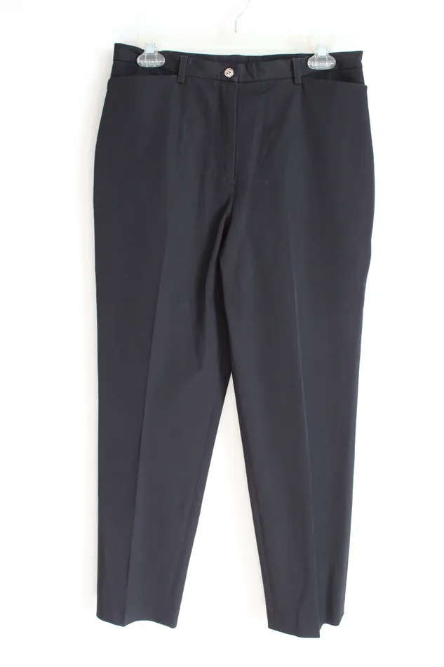 Doncaster Black Stretch Chino Pants 10 Petite Doncaster Rings