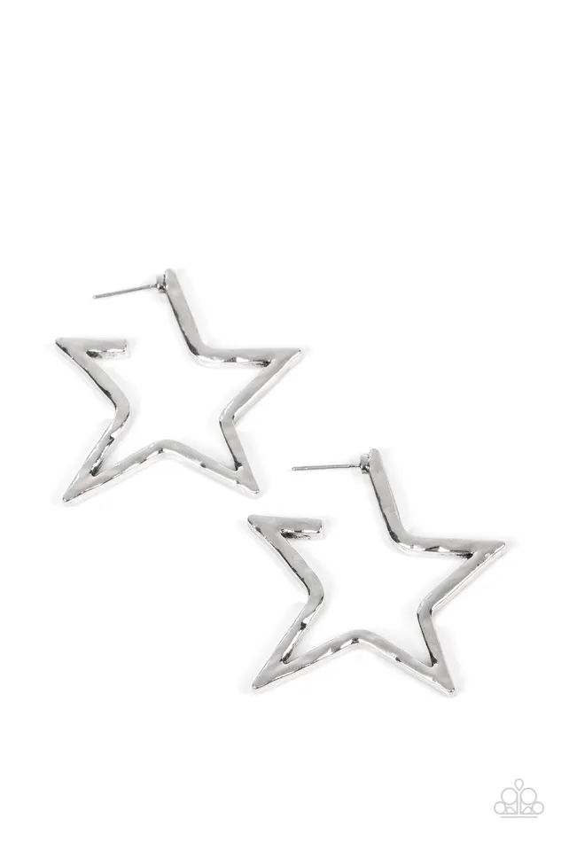 Earrings AllStar Attitude Silver Paparazzi Accessories