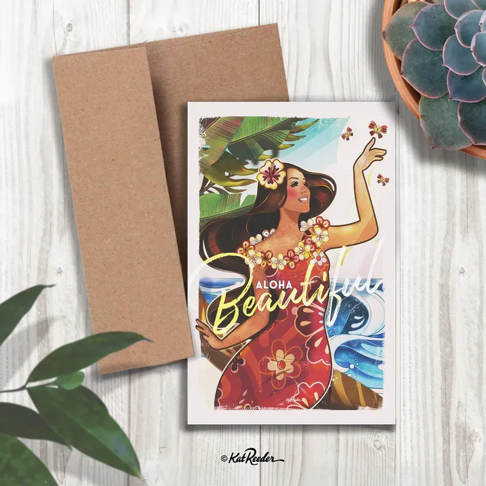 Earrings Beautiful Greeting Card by Kat Reeder KATREEDER