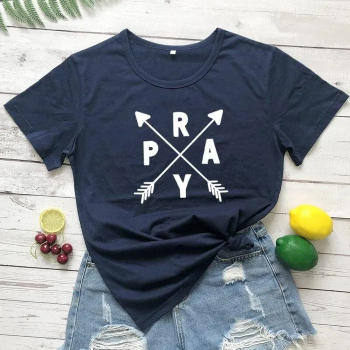 Earrings Christian TShirt br Pray Arrows Lords Guidance