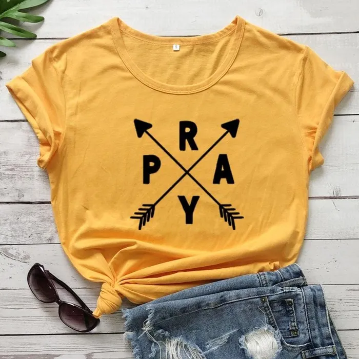 Earrings Christian TShirt br Pray Arrows Lords Guidance